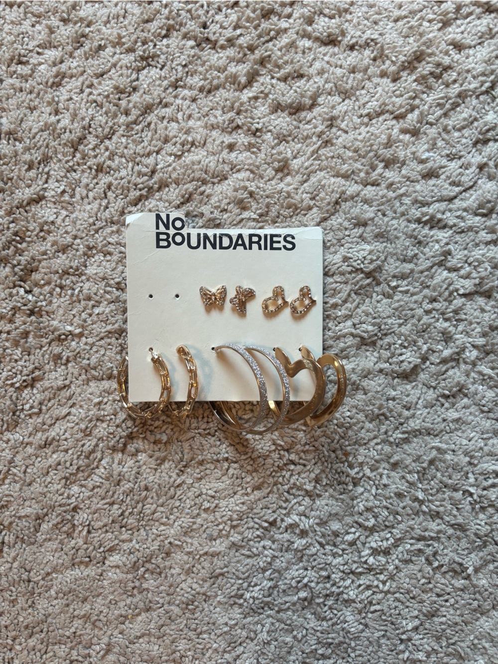 No Boundaries Gold Hoop and Stud Earring Set